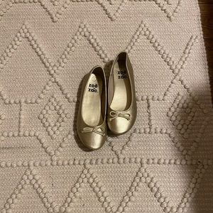 Girls Gold Flats
